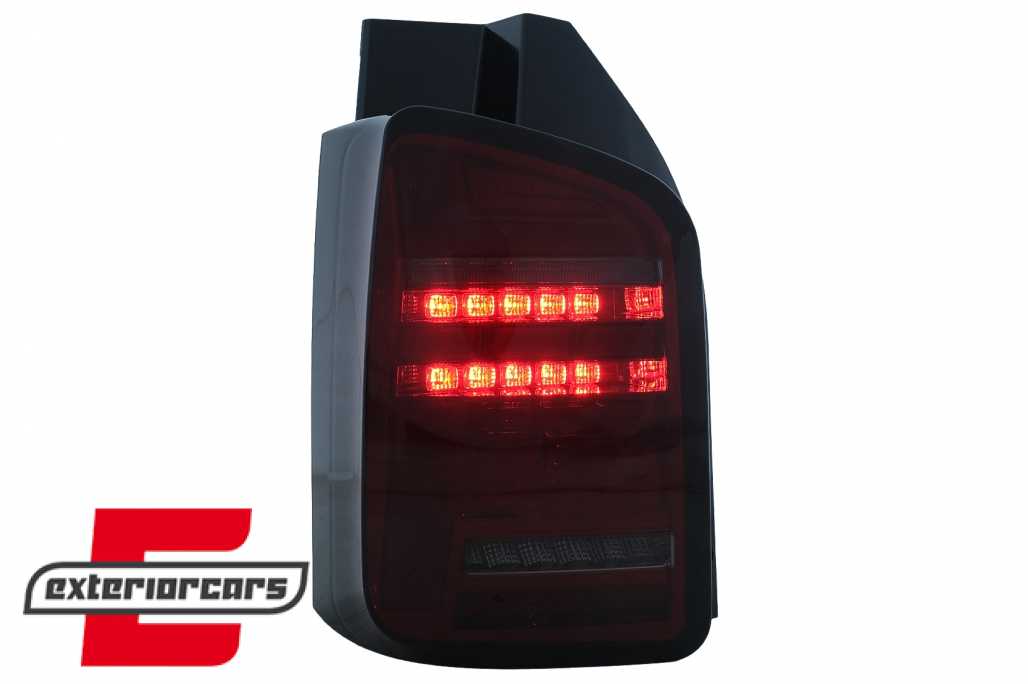 Full LED stražnja svjetla SEQ žmigavci (crvena/smoke) / Volkswagen T5.1 (2010-2015) - Slika 3