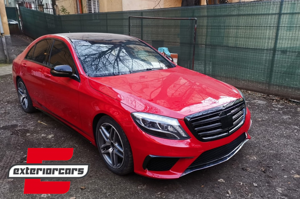 Prednja maska S63 AMG dizajn (piano crna) / Mercedes S-klasa W222 (2014-08.2020) - Slika 5