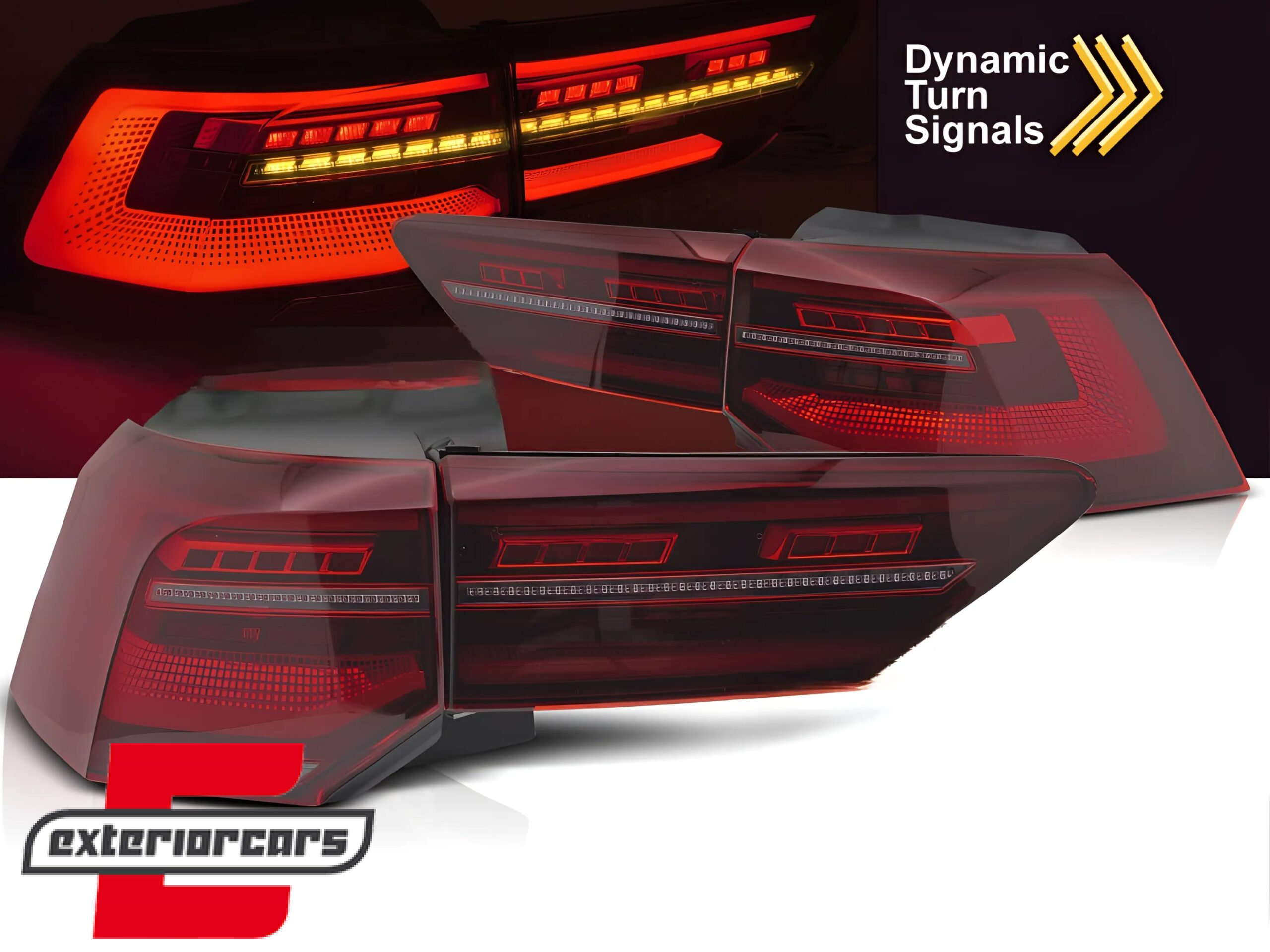 Full LED stražnja svjetla SEQ žmigavci (crvena) / VW Golf VIII Hatchback Mk8 MQB (2020-2024)
