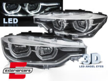 Full LED prednja svjetla 3D Angel Eyes / BMW serije 3 F30 F31 LCI limuzina karavan (2015-2019)