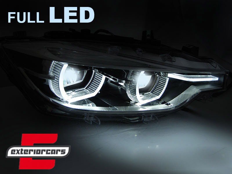 Full LED prednja svjetla 3D Angel Eyes / BMW serije 3 F30 F31 LCI limuzina karavan (2015-2019) - Slika 3
