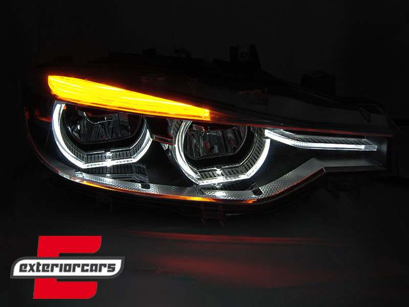 Full LED prednja svjetla 3D Angel Eyes / BMW serije 3 F30 F31 LCI limuzina karavan (2015-2019) - Slika 5