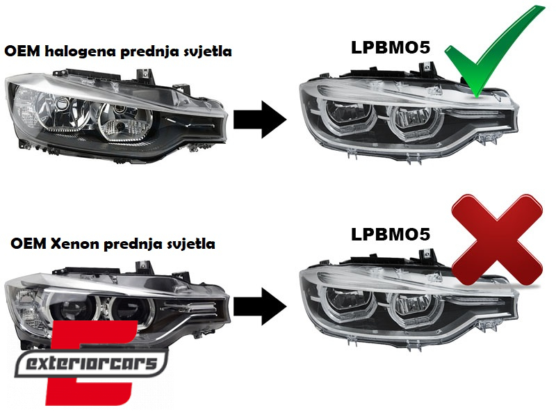 Full LED prednja svjetla 3D Angel Eyes / BMW serije 3 F30 F31 limuzina karavan (10.2011-05.2015) - Slika 7