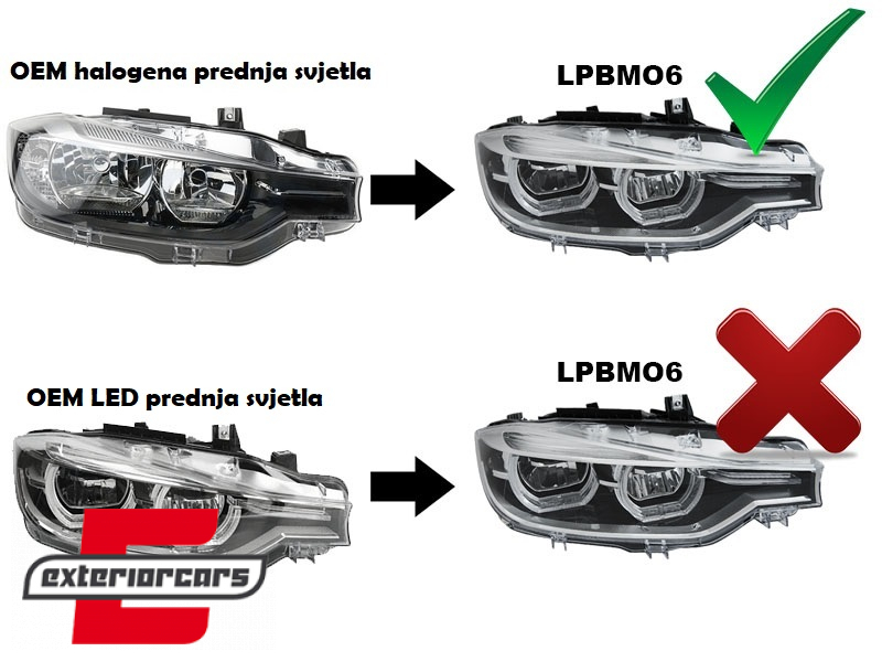 Full LED prednja svjetla 3D Angel Eyes / BMW serije 3 F30 F31 LCI limuzina karavan (2015-2019) - Slika 7