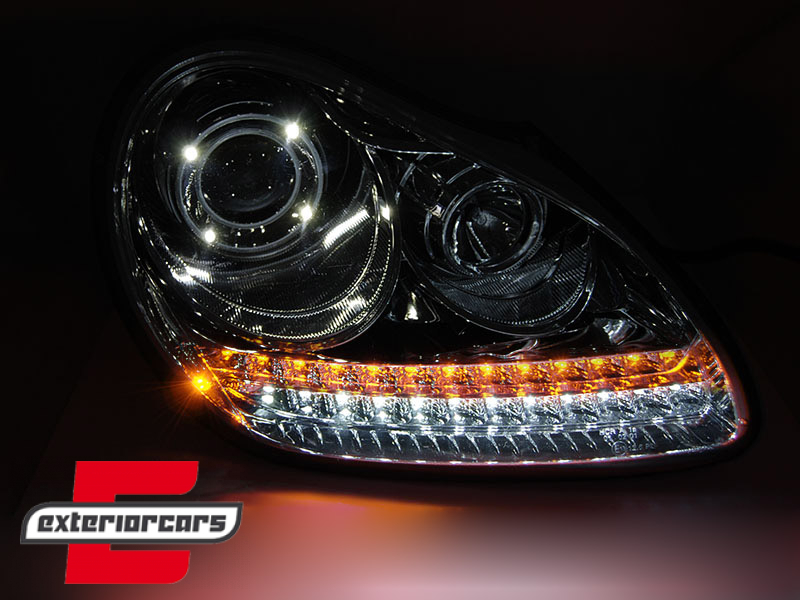 Prednja svjetla LED DayLight Xenon (chrome) / PORSCHE CAYENNE (02-06) - Slika 3