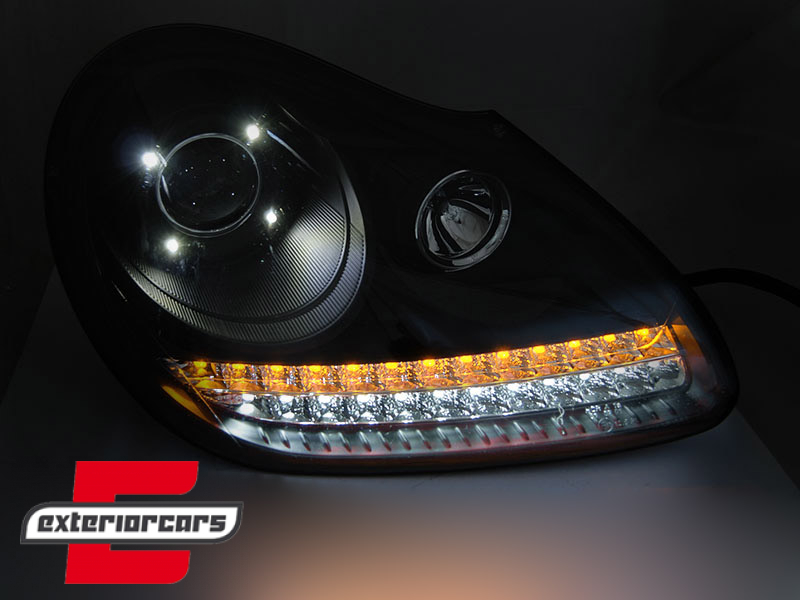 Prednja svjetla LED DayLight Xenon (crna) / Porsche Cayenne (02-06) - Slika 3