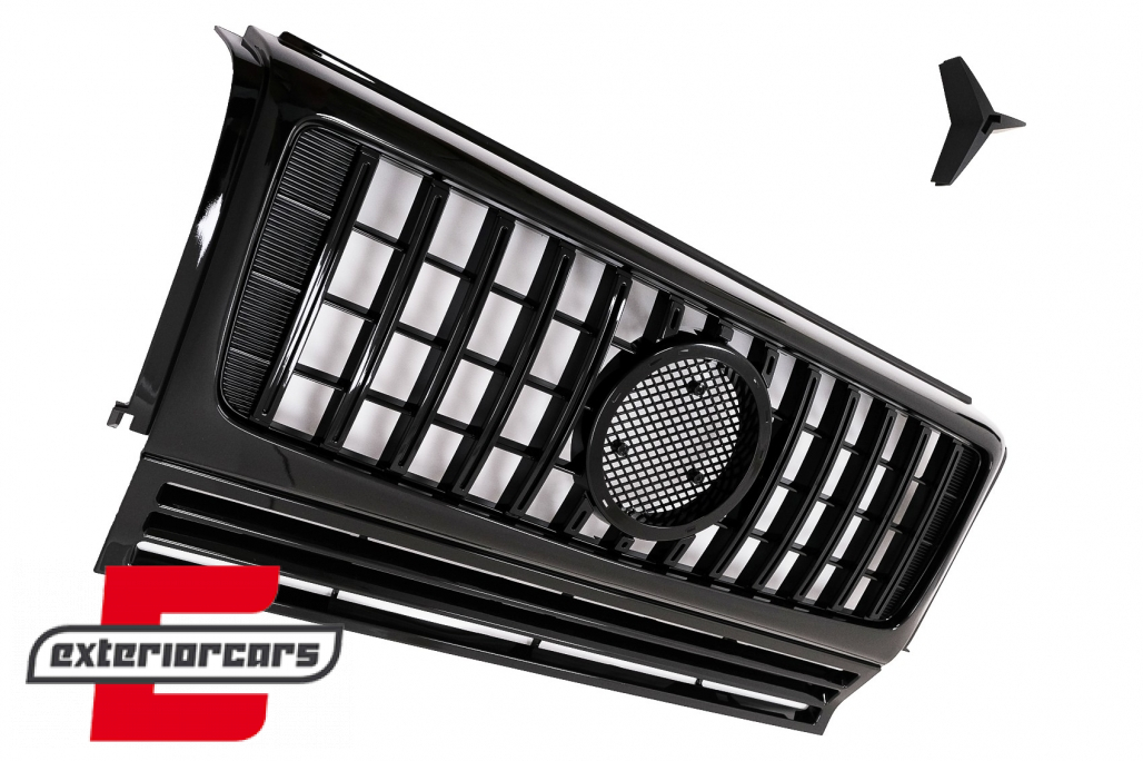 Prednja maska G63 GT-R Panamericana dizajn (piano crna) / Mercedes G-klasa W463 (2002-2017) - Slika 3