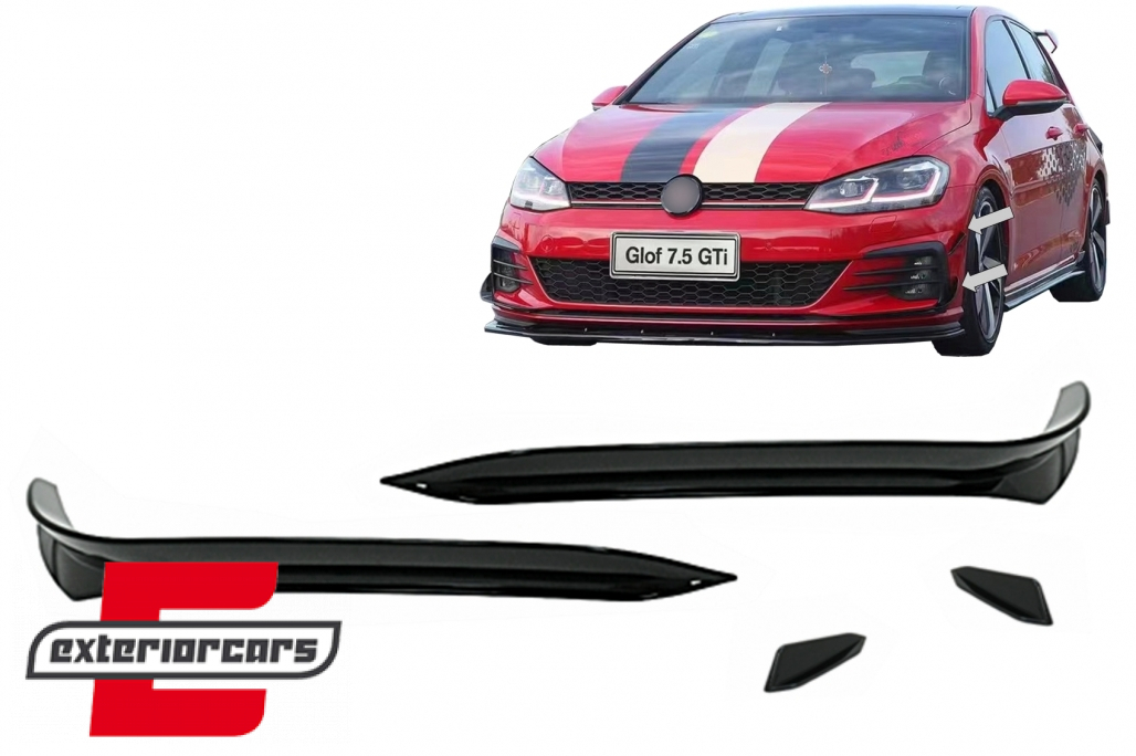 Prednji flapovi (piano crna) / VW Golf 7.5 GTI 5G Hatchback (2017-2020)