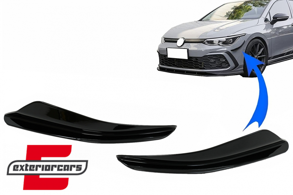 Prednji flapovi (piano crna) / VW Golf 8 Mk8 MQB GTI / R-Line (2020-)