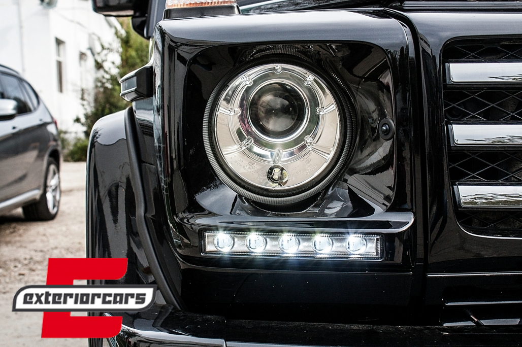 Poklopci svjetla & LED DRL G65 AMG dizajn / Mercedes G-klasa W463 (2002-2018) - Slika 10