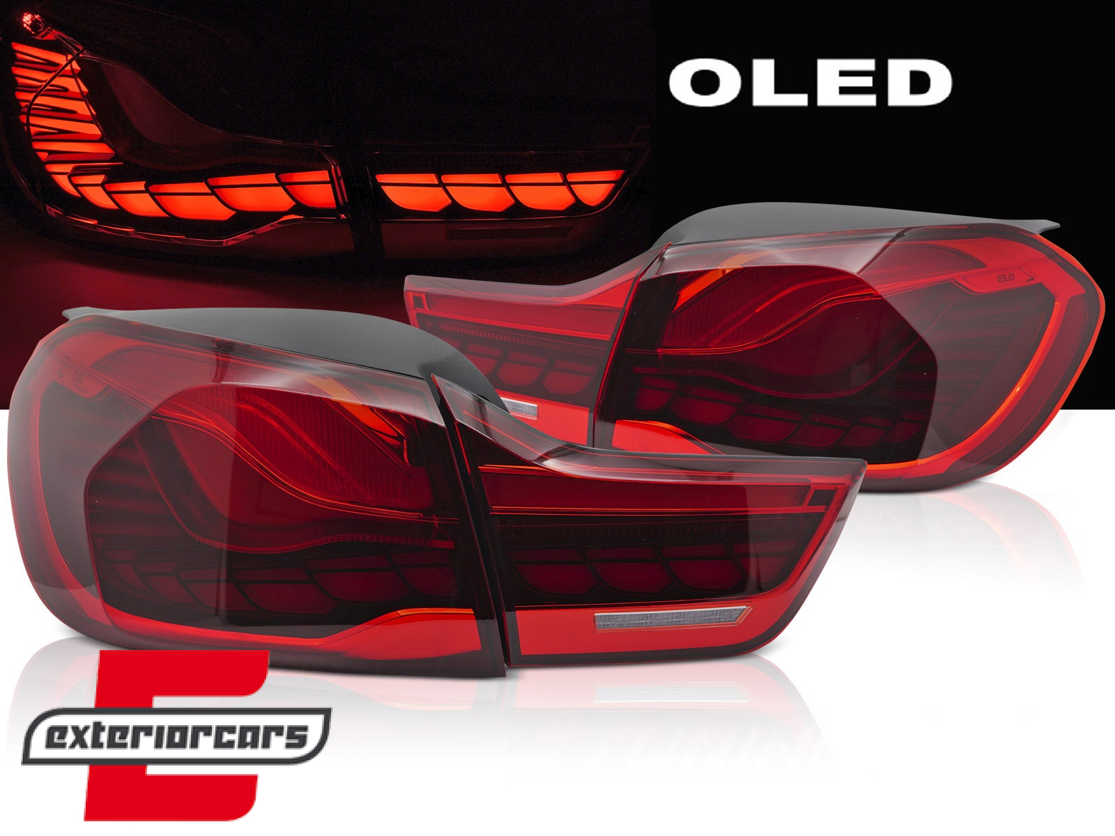 OLED stražnja svjetla SEQ žmigavci (crvena) / BMW serije 4 F32 F33 F36 M4 F82 F83 (2013-03.2019)