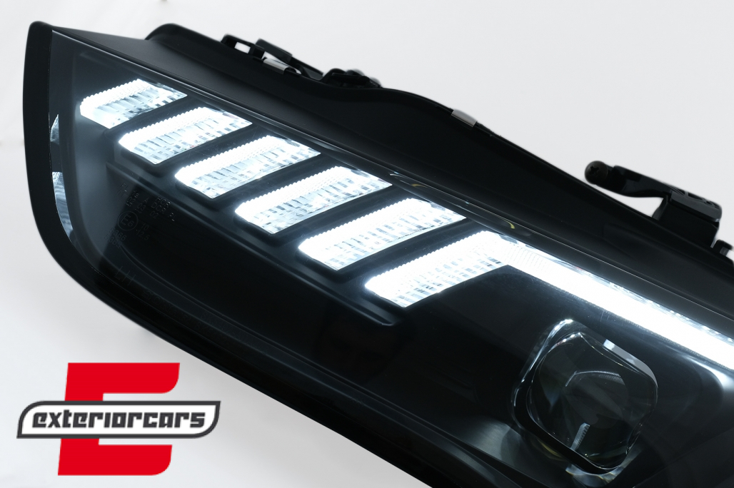 Prednja svjetla LED DRL SEQ žmigavci (crna) / Audi A4 B8.5 Facelift (2012-2015) - Slika 4