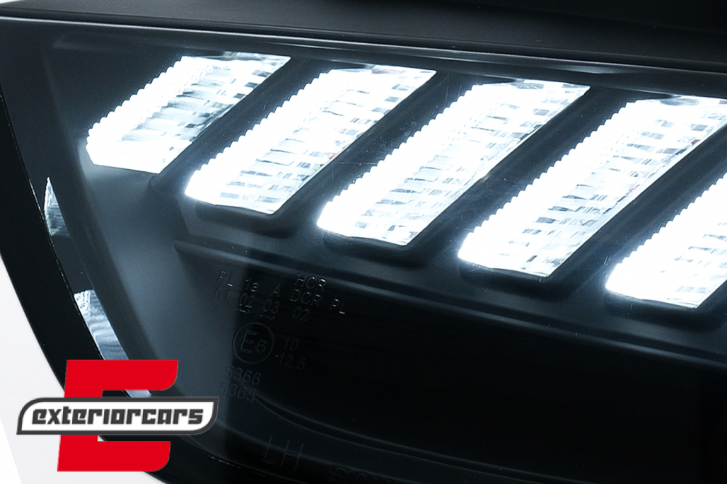 Prednja svjetla LED DRL SEQ žmigavci (crna) / Audi A4 B8.5 Facelift (2012-2015) - Slika 5