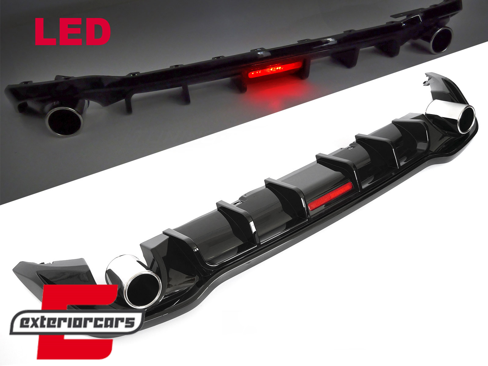 Difuzor zraka sa LED (piano crna) / VW Golf 8 Hatchback (2020-2024)
