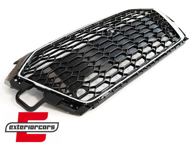 Prednja maska RS4 dizajn (chrome/crna) / Audi A4 B9 8W Facelift (2020-2024) - Slika 2