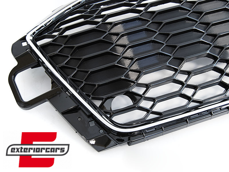 Prednja maska RS4 dizajn (chrome/crna) / Audi A4 B9 8W Facelift (2020-2024) - Slika 3
