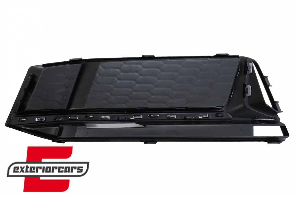 Bočne mrežice RS4 dizajn (piano crna/srebrna) / Audi A4 B9 limuzina karavan S-Line (2016-2019) - Slika 6