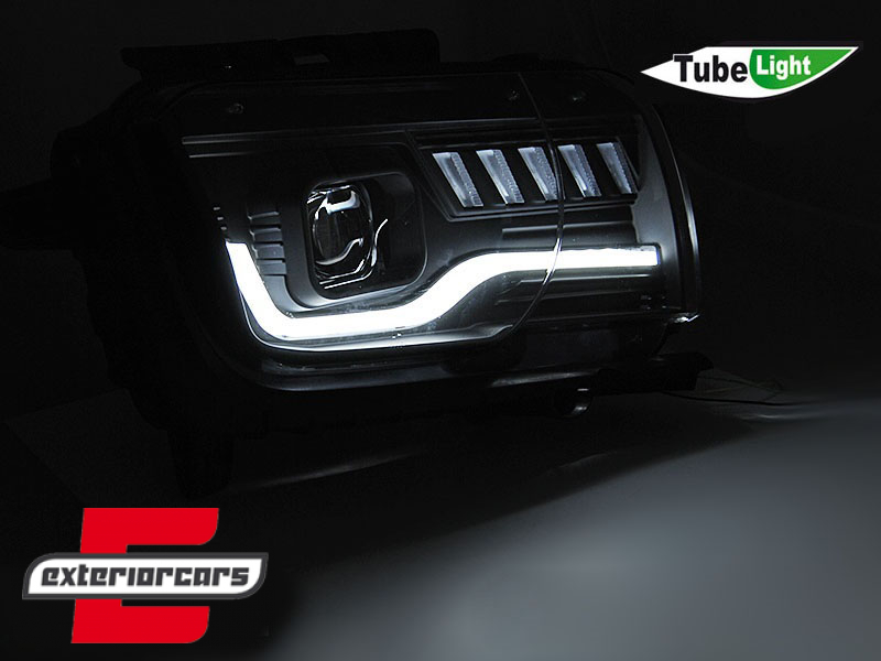 Prednja svjetla LED TubeLight SEQ žmigavci (crna) / Chevrolet Camaro Mk5 (2009-2013) - Slika 2