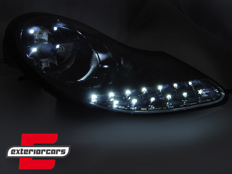 Prednja svjetla LED DayLight (mat crna) / PORSCHE BOXSTER 911 996 (1996-2004) - Slika 2