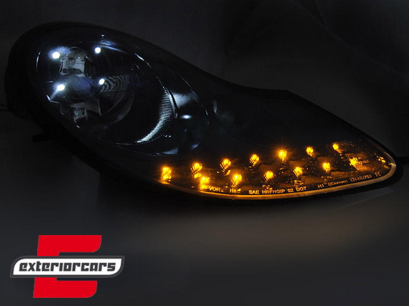 Prednja svjetla LED DayLight (mat crna) / PORSCHE BOXSTER 911 996 (1996-2004) - Slika 3