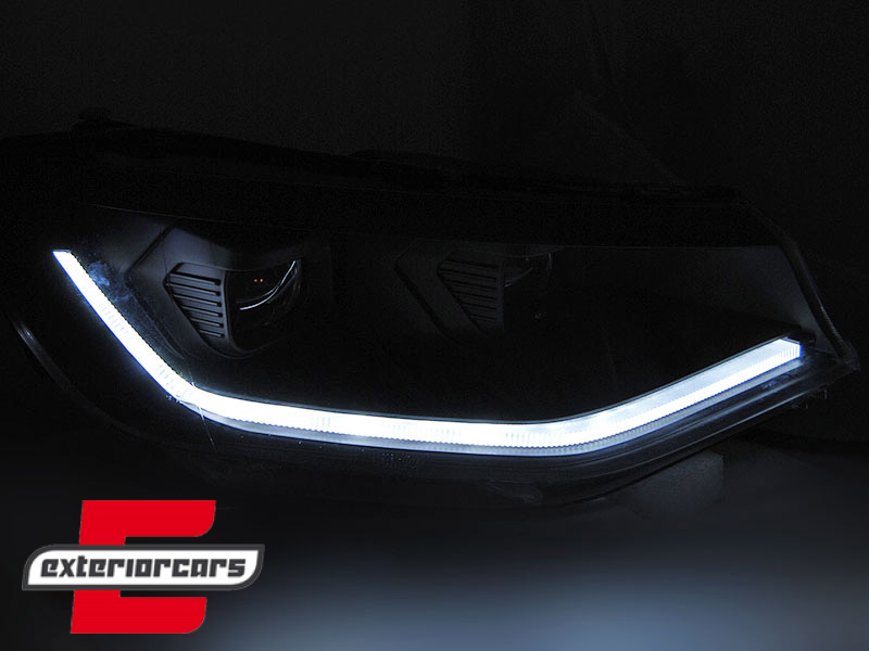Full LED prednja svjetla TubeLight SEQ žmigavci (crna) / Volkswagen Caddy V (2020-) - Slika 2