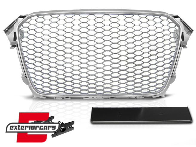Prednja maska RS4 dizajn (srebrna) / Audi A4 S4 B8 Facelift (2012-2015) - Slika 2