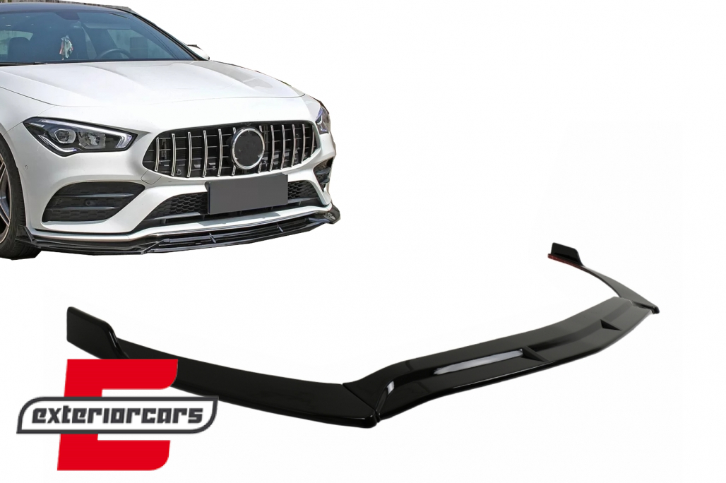 Prednji nastavak branika (piano crna) / Mercedes CLA X118 C118 Sport Line CLA35 (2019-2023)