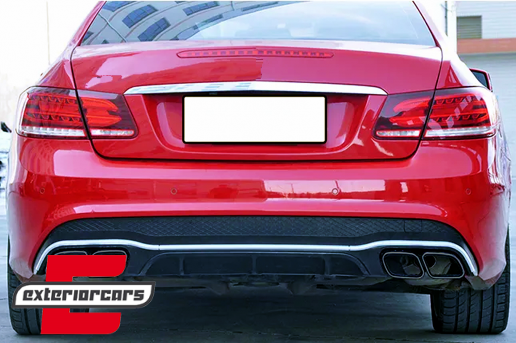 Difuzor zraka & nastavci auspuha E63 AMG dizajn (chrome) / Mercedes E-klasa C207 Coupe A207 Cabrio Facelift (2013-2017) - Slika 7