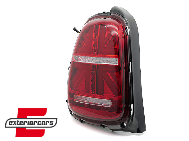 Full LED stražnja svjetla SEQ žmigavci JCW dizajn (crvena/kristal) / MINI ONE F55 F56 F57 3V 5V Cabrio (2014-2018) - Slika 2