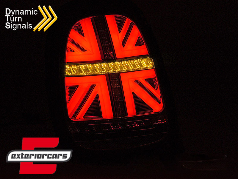 Full LED stražnja svjetla SEQ žmigavci JCW dizajn (crvena/kristal) / MINI ONE F55 F56 F57 3V 5V Cabrio (2014-2018) - Slika 4