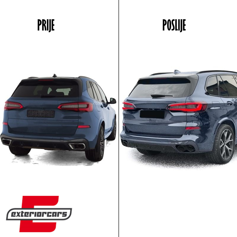 Nastavci auspuha M-dizajn (crna) / BMW X5 G05 X6 G06 X7 G07 M paket (2018-) - Slika 8