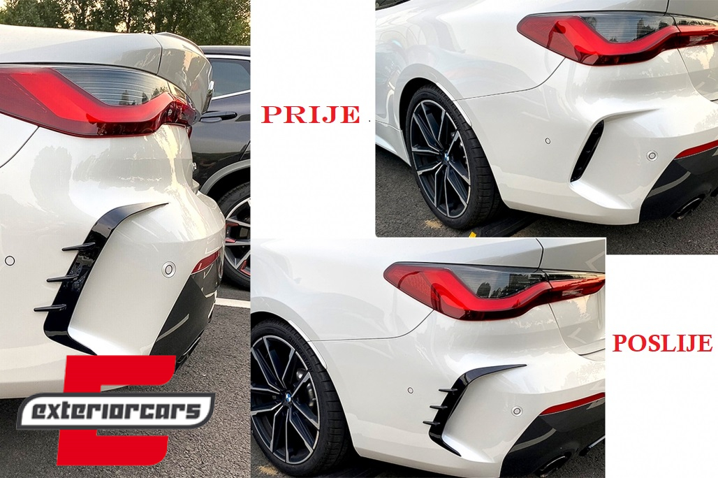 Flapovi stražnjeg branika (piano crna) / BMW serije 4 G22 Coupe (2020-) - Slika 6