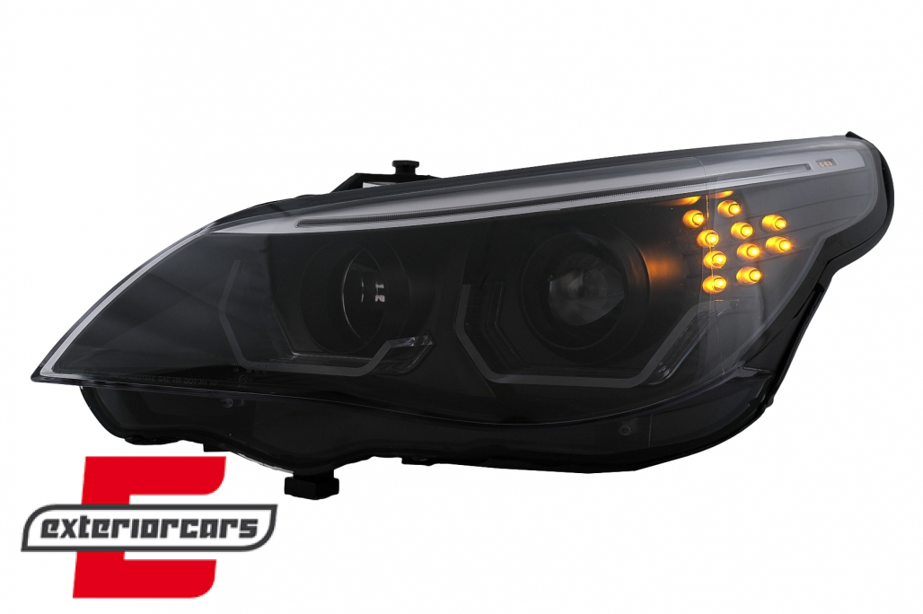 Prednja svjetla 3D Angel Eyes LED žmigavci (crna) / BMW serije 5 E60 E61 (2003-2007) - Slika 17