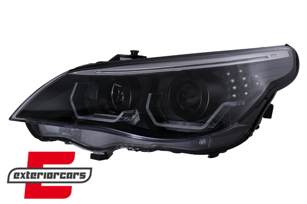 Prednja svjetla 3D Angel Eyes LED žmigavci (crna) / BMW serije 5 E60 E61 (2003-2007) - Slika 19