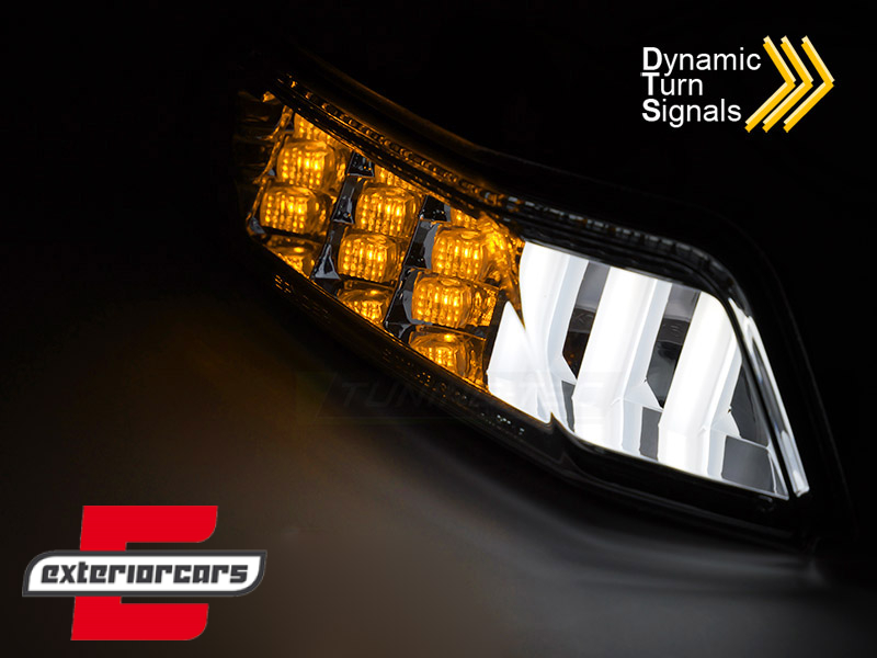 LED prednji žmigavci SEQ sa pozicijskim svjetlom (chrome) / Ford Mustang Mk6 VI (2015-2017) - Slika 2