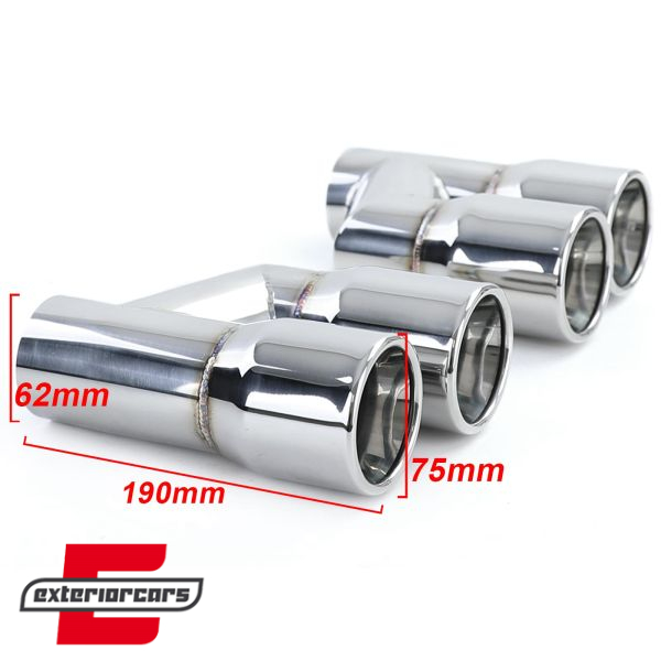 Nastavci auspuha S4 dizajn (chrome) / Audi A4 B8 (2007-2015) - Slika 2