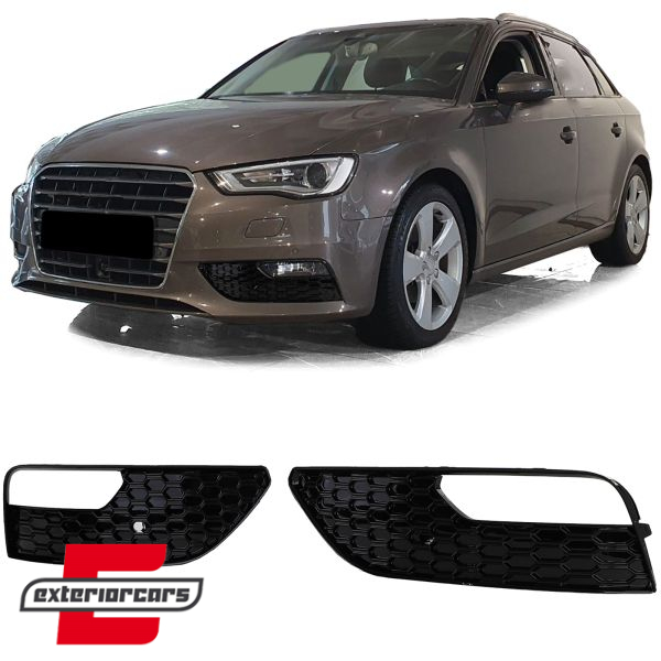 Bočne mrežice RS3 dizajn (piano crna) / Audi A3 8V (2013-2015)