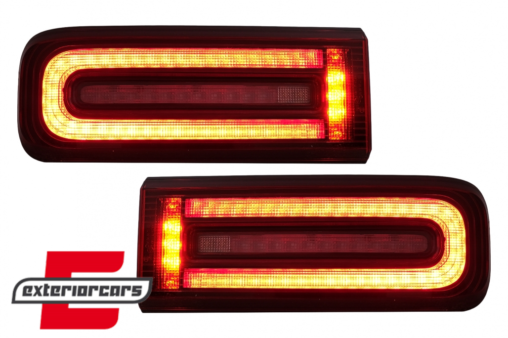 Full LED stražnja svjetla SEQ žmigavci (crvena/smoke) / Mercedes G-klasa W463 Facelift (2018-2024)