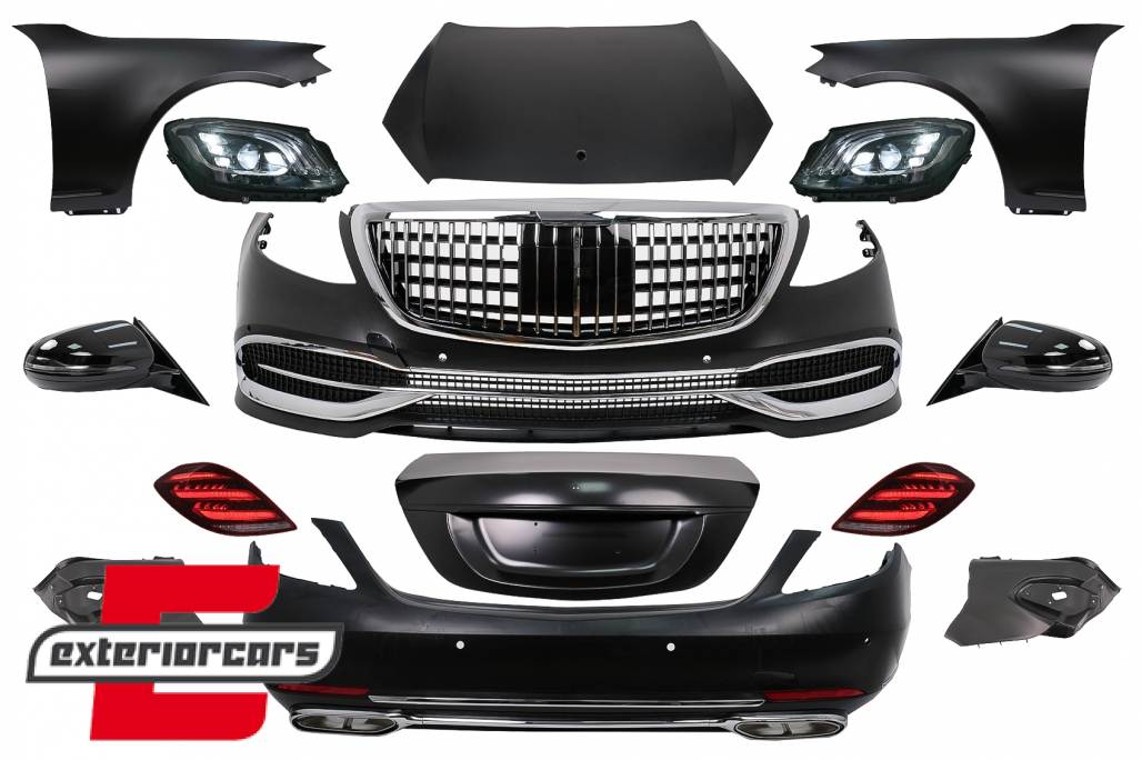 Bodykit za pretvorbu u 2018 W222 Maybach dizajn / Mercedes S-klasa W221 (2005-2013)