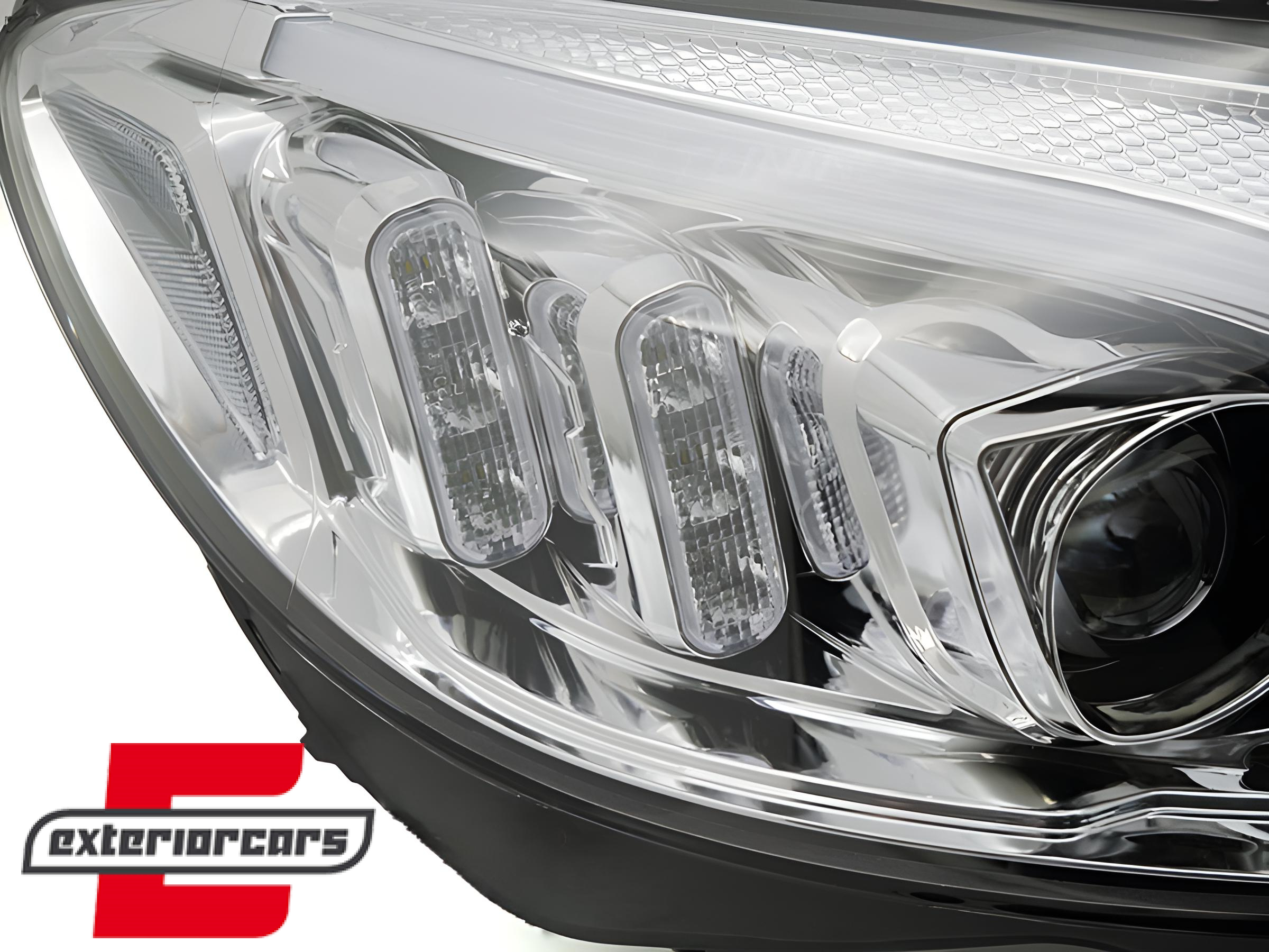 Prednja svjetla LED DRL SEQ žmigavci (chrome) / Mercedes C-klasa W205 S205 A205 C205 (2014-2018) - Slika 2