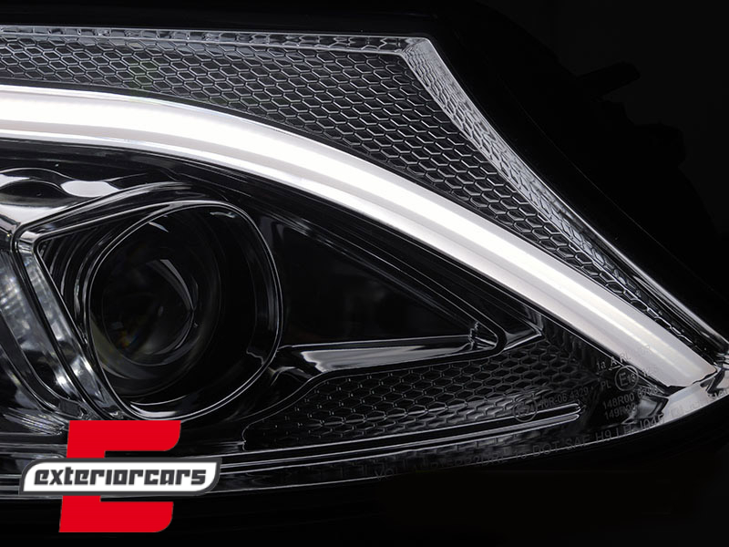 Prednja svjetla LED DRL SEQ žmigavci (chrome) / Mercedes C-klasa W205 S205 A205 C205 (2014-2018) - Slika 7