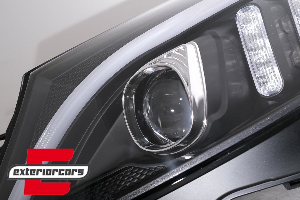 Prednja svjetla LED DRL SEQ žmigavci (crna) / Mercedes C-klasa W205 S205 A205 C205 (2014-2018) - Slika 15
