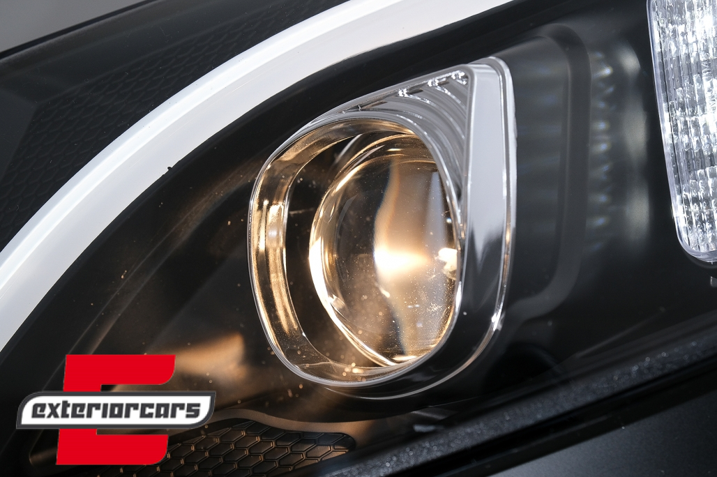 Prednja svjetla LED DRL SEQ žmigavci (crna) / Mercedes C-klasa W205 S205 A205 C205 (2014-2018) - Slika 7