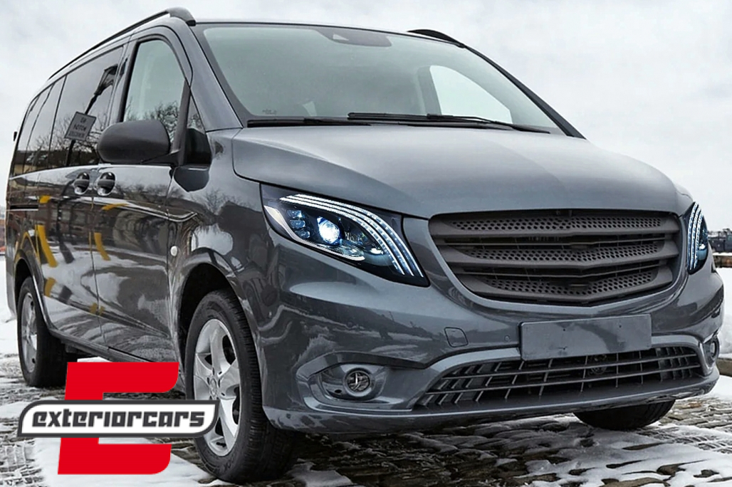 Full LED prednja svjetla SEQ žmigavci (crna) / Mercedes V-klasa Vito W447 (2014-2023) - Slika 23