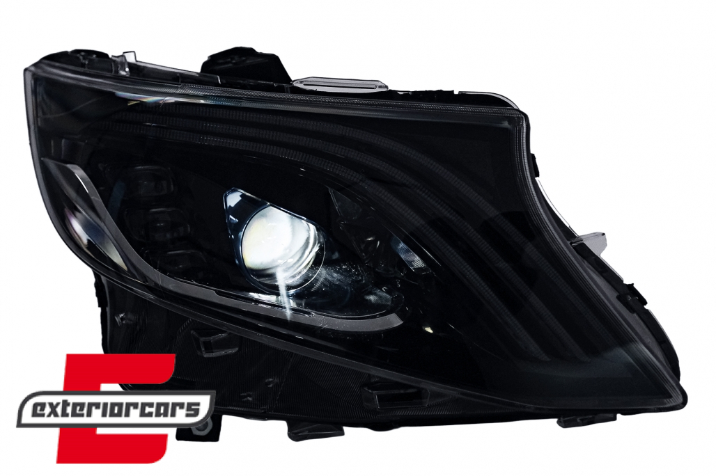 Full LED prednja svjetla SEQ žmigavci (crna) / Mercedes V-klasa Vito W447 (2014-2023) - Slika 9