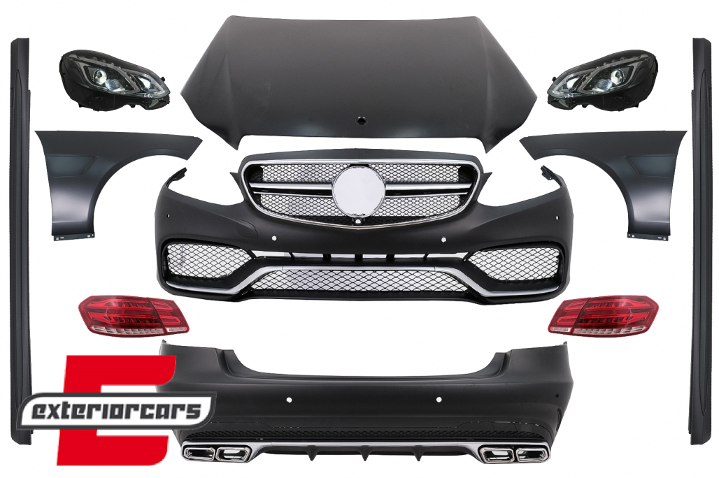 Bodykit za pretvorbu u Facelift E63 AMG dizajn / Mercedes E-klasa W212 (2009-2012)