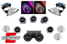 Komplet AC rešetka za ventilaciju & srednji poklopci zvučnika & 4D rotirajući visokotonci 64 boje / Mercedes C-klasa S205 W205 Facelift (2018-2020)