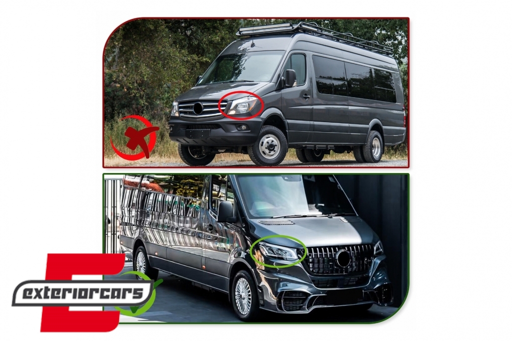 Prednji branik Maybach dizajn / Mercedes Sprinter W907 W910 (2019-2024) - Slika 9