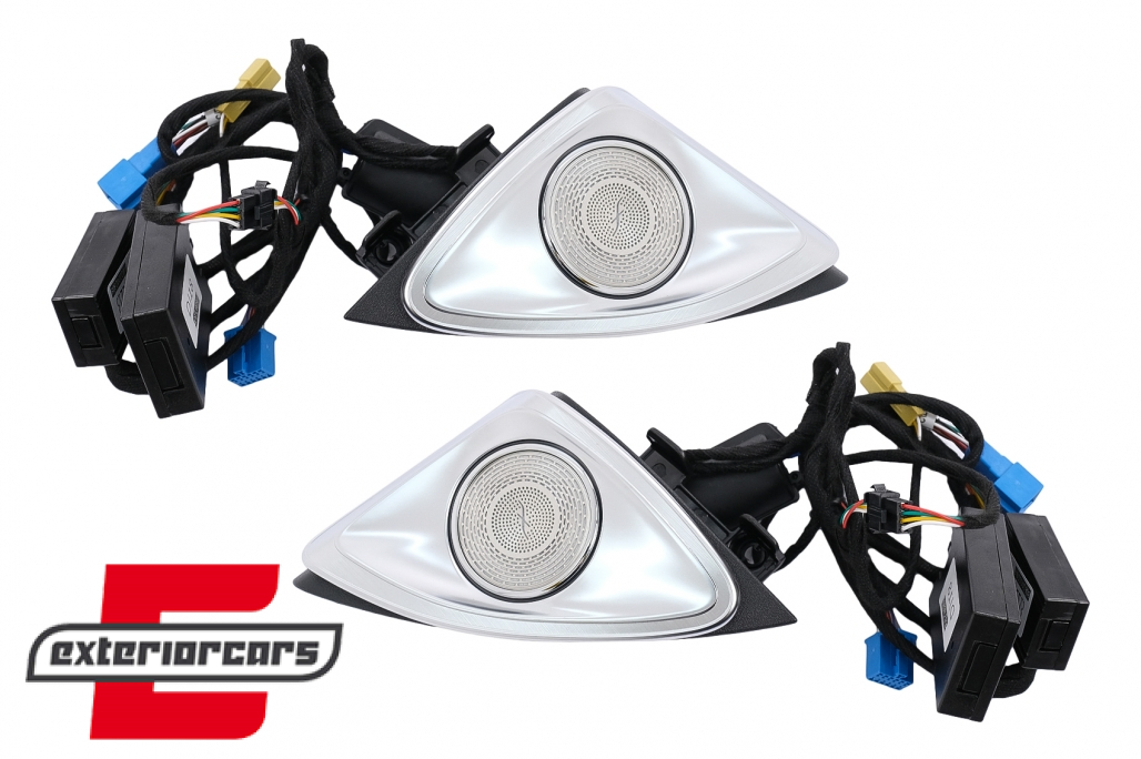 Poklopci zvučnika & rešetke za ventilaciju AC & LED rotirajući visokotonci 64 boje / Mercedes E-klasa W213 S213 C238 (2016-2019) - Slika 8