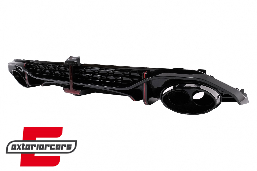 Difuzor zraka sa nastavcima auspuha RS3 dizajn (piano crna) pogodno za Audi A3 8Y limuzina S-Line S3 (2020-) - Slika 3